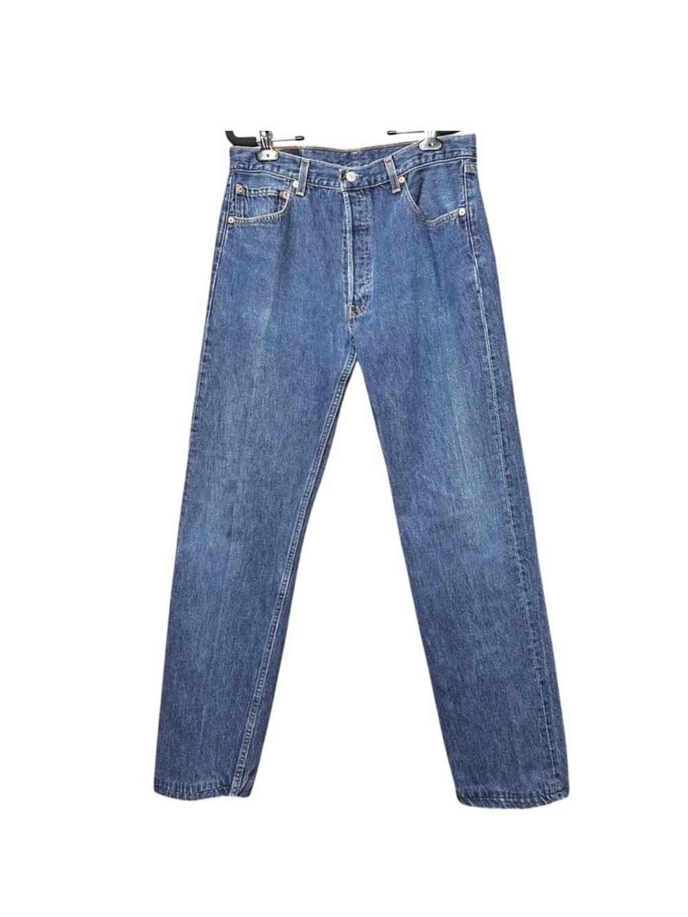 Vintage 1996 Levi's 501 Original Fit Jeans Mens Size 34x34 Button Fly Blue Denim